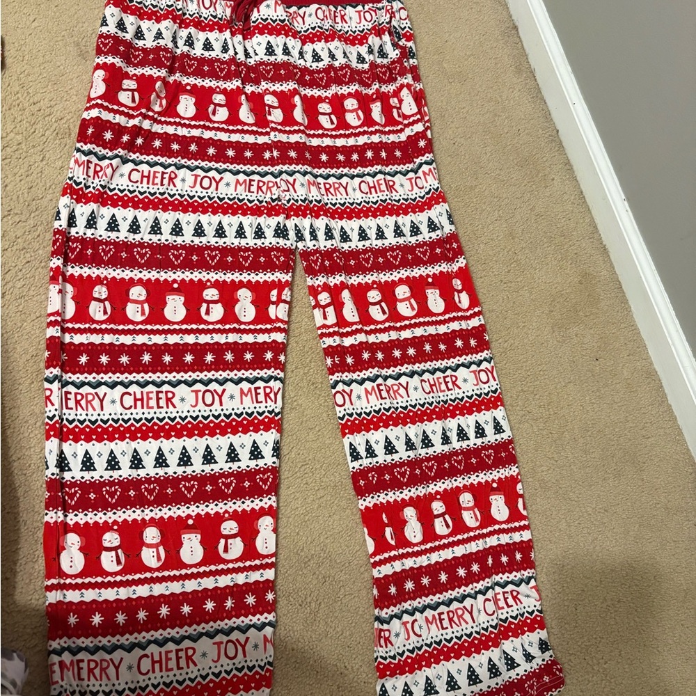 Little Sleepies Red and White Pajama Pants